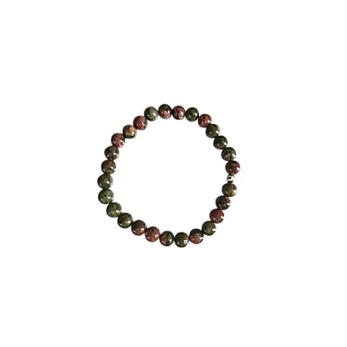 Bracelet unakite vert 8mm