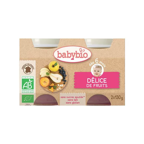 Petits pots délice de fruits Babybio 2 x 130 g