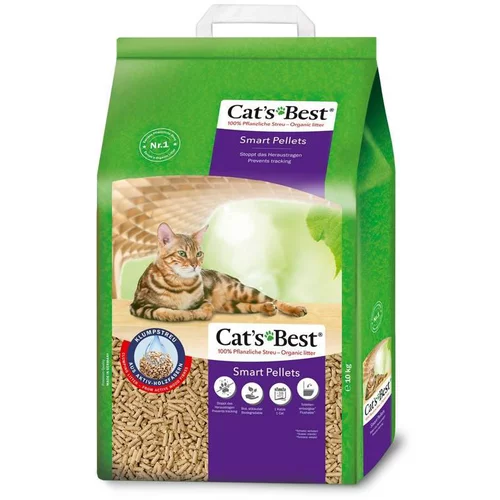 Litière végétale agglomérante pour chat Cat’s Best Smart Pellets 20 L - 10 kg
