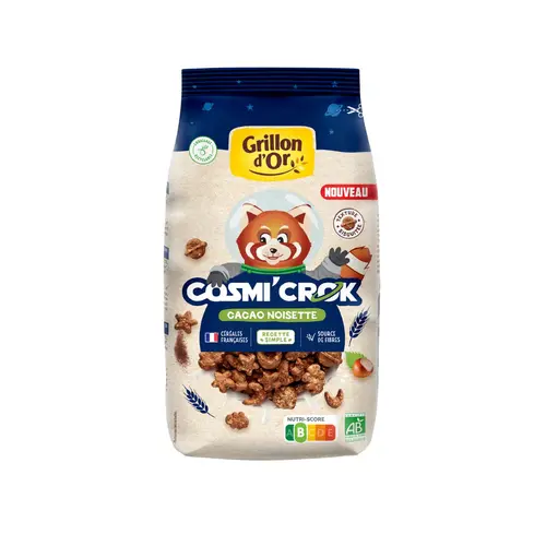 Céréales bio cacao noisette Grillon d'Or Cosmi Crok - 350 g