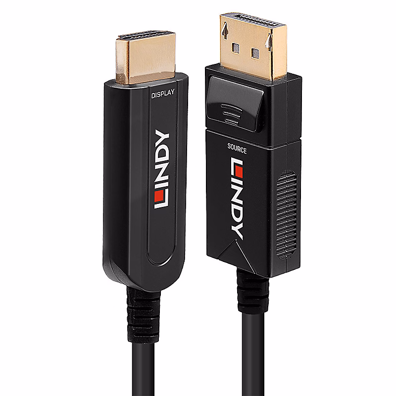 Equipement TV et multimédia – Câble Hybride Fibre DisplayPort 30 m LINDY