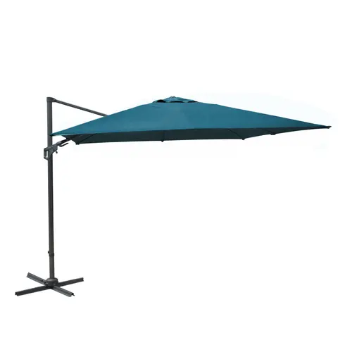 Parasol déporté carré coloris bleu - 300 x 300 cm