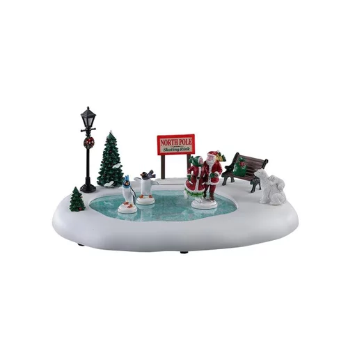 Scénette Patinoire au pôle Nord Lemax - 28,5 x 13,5 x 20 cm