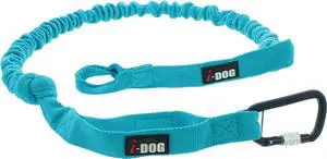 Longe de traction pour chien puissant coloris bleu I-Dog Canicross Opale ALM - 190 cm