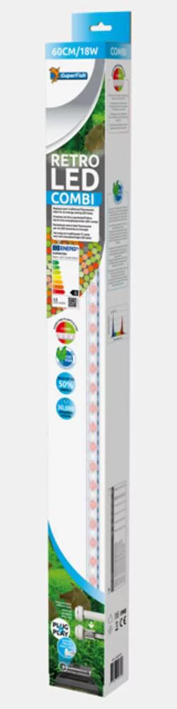 Eclairage aquarium kitRetro LED combi 60 cm remplacement T5 & T Superfish Aquadistri - 18 W