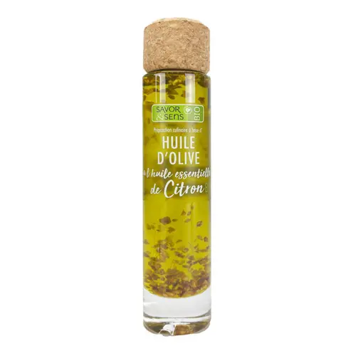 Huile d’olive bio au citron Savor et Sens - 20 cl