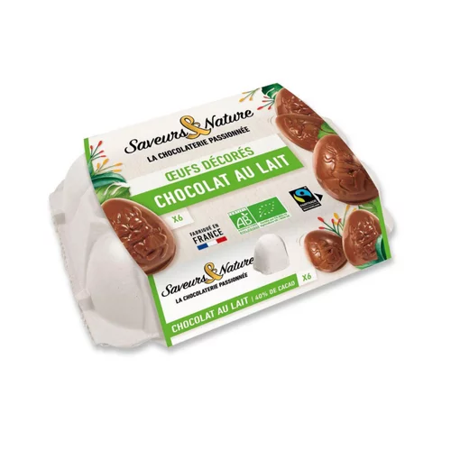 6 œufs en chocolat « Les drôles de z'œufs » - 90 gr