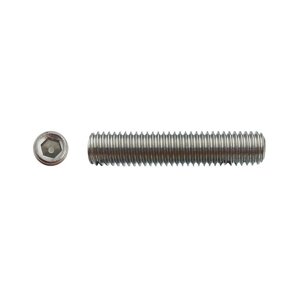 50 Vis Sans Tête 6 Pans Creux à Bout Plat STHC 10 × 90 mm – DIN 913, Inox A2, D-Work