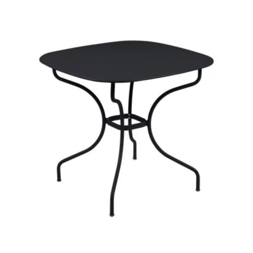 Table carronde en acier coloris carbone Opéra Fermob - 82 x 82 x 74 cm