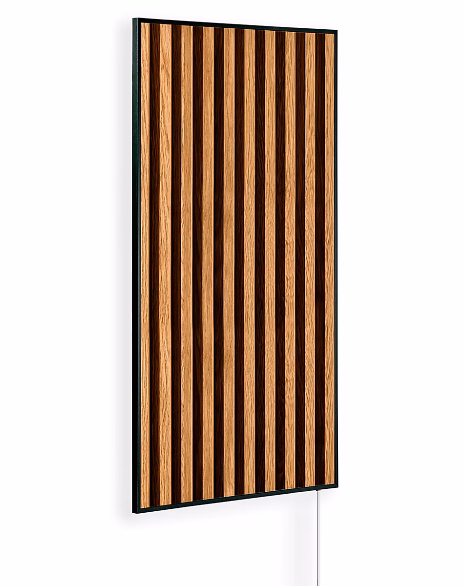 Radiateur soufflant – Chauffage infrarouge KönighausAmbient Edition Panneau en bois 450 W avec Smart thermostat