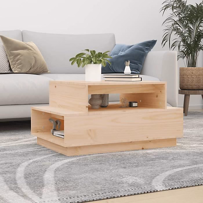 814514 vidaXL Table basse 80x55x40 – 5 cm Bois massif de pin