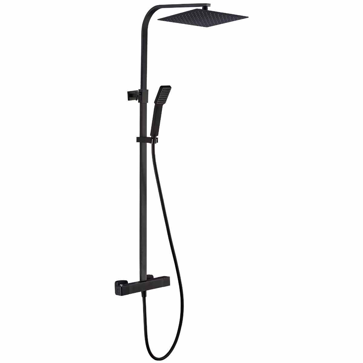 Colonne de douche noire avec thermostatique 300 Essebagno Quartos | Colonne de douche