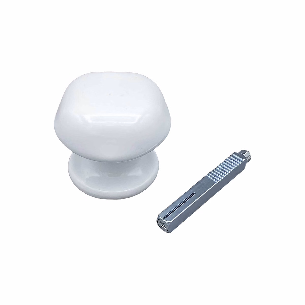 Bouton De Porte D60 mm en Aluminium BLANC RAL 9010. – Réf. NSUYAWPUW9374631727