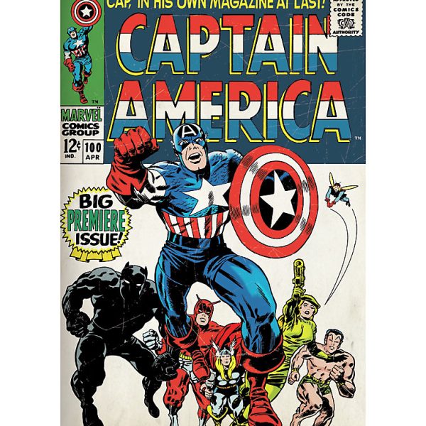Décoration murale et accessoires déco – Affiche Captain Vintage Dada Art l.40 x H.50 cm