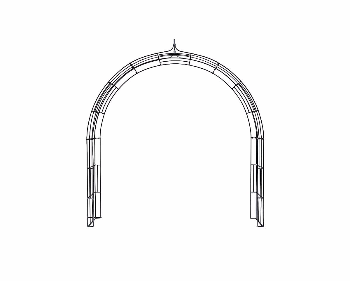 Arche de jardin CLEO – 240 cm revêtement en poudre noir