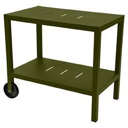 Desserte Quiberon coloris vert en aluminium Fermob - 90 x 50 x 75 cm