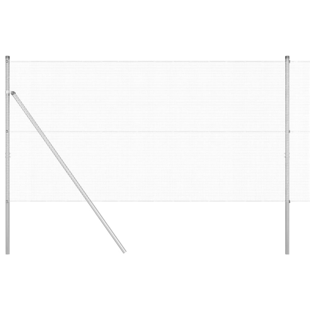 vidaXL Clôture en fils soudés pour fixation au sol 10 x 1 m Argenté – Aménagement du jardin
