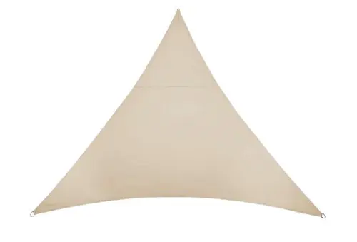 Voile d'ombrage triangulaire Rivage coloris beige - 3,6 x 3,6 m