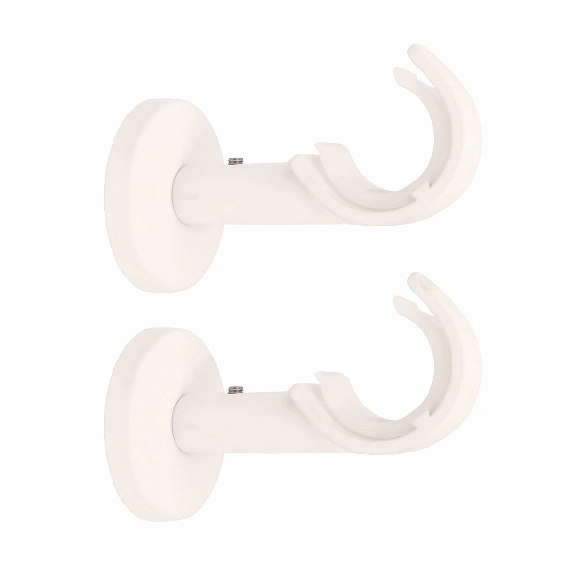 2 Supports pour Tringle à Rideaux – Mural | D.28 | Saillie 60 | Blanc