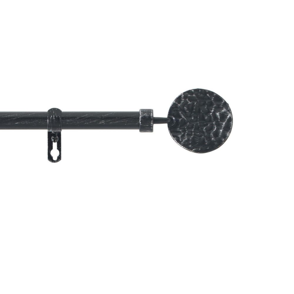 Douceur d'Intérieur Kit de tringle à rideaux extensible disque martelé – 380 cm 19 mm – CwIxGCgTcLws