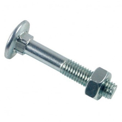 Boulon LENNIE TRCC tête ronde collet carré M12x90 zingué blanc – boîte de 25
