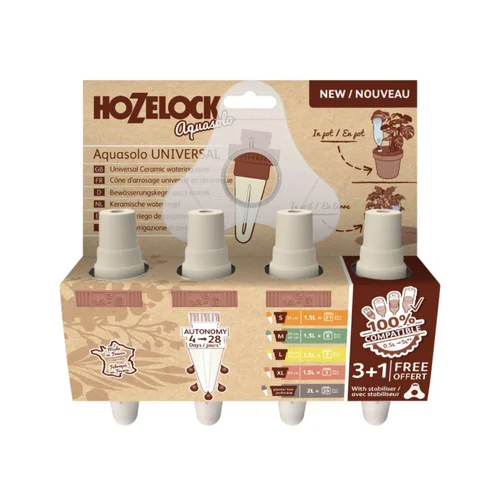 Système d'arrosage coloris rouge Hozelock Aquasolo - Pour pot taille XL Pack 3 + 1