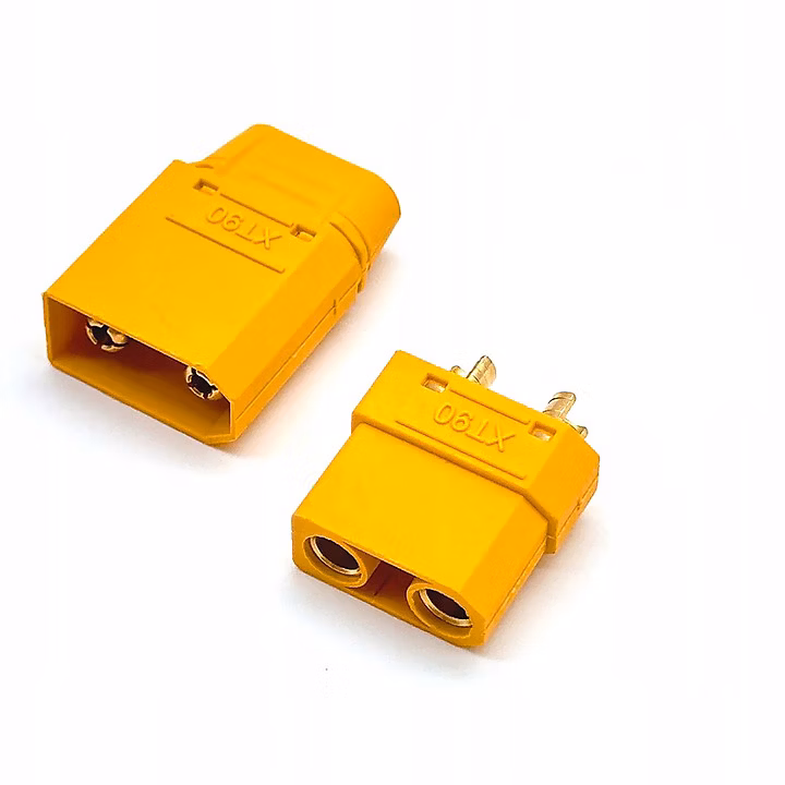 Connecteur d'Alimentation XT90 | 40A DC – Mâle + Femelle – Laiton Doré – Soudure – Modélisme Drone RC DIY