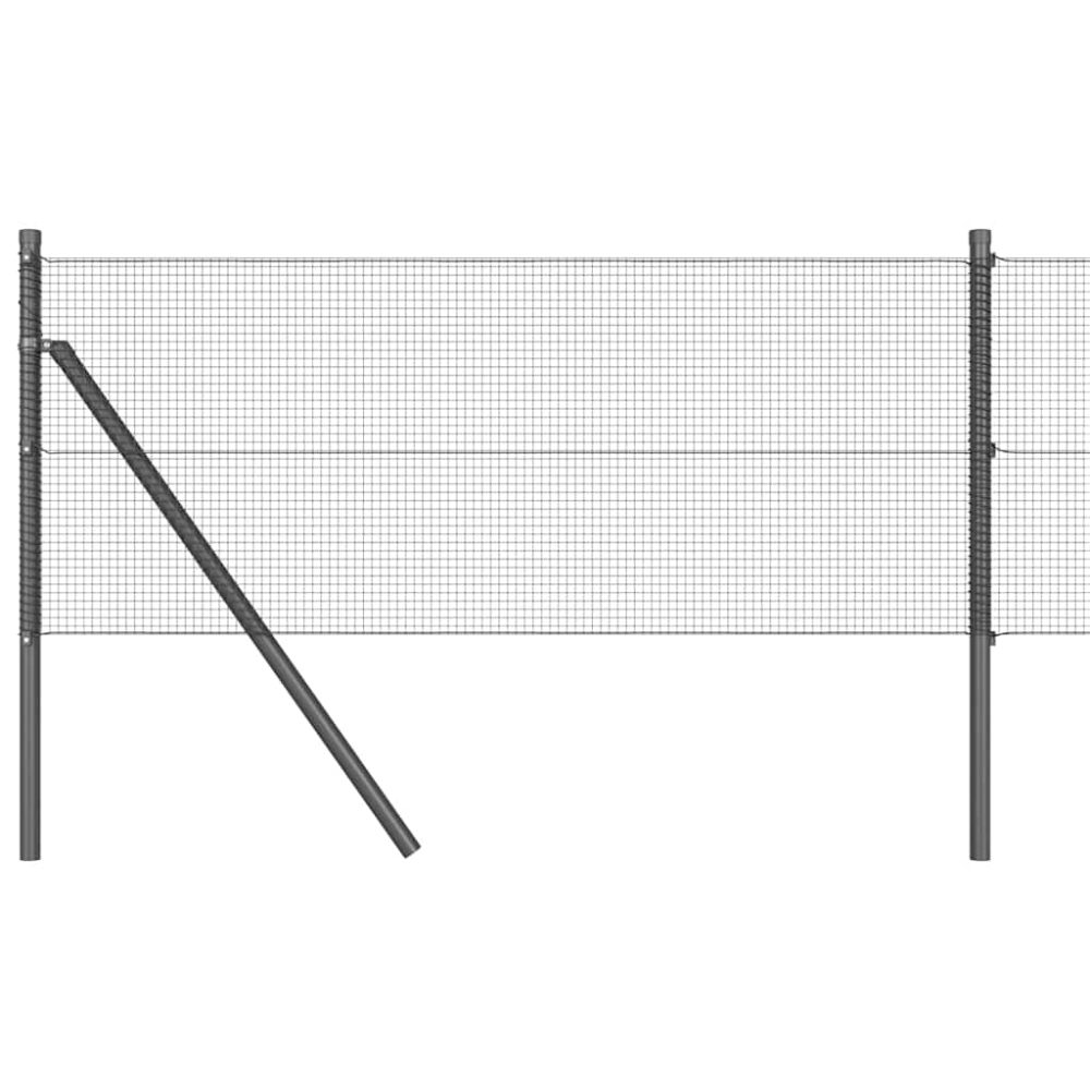 vidaXL Clôture en fils soudés pour fixation au sol 50 x 0,5 m Gris – Aménagement du jardin