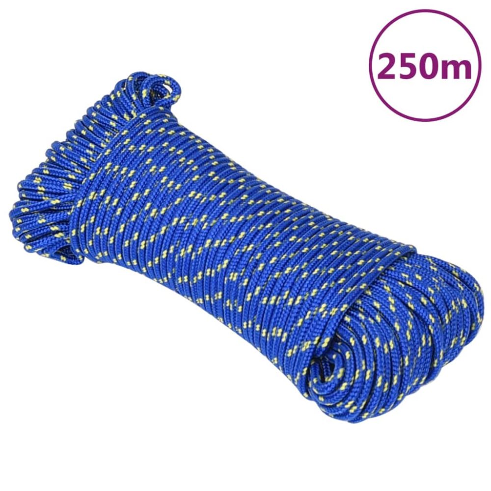 vidaXL Corde de bateau Bleu 3 mm 250 m Polypropylène – Équipement de loisirs