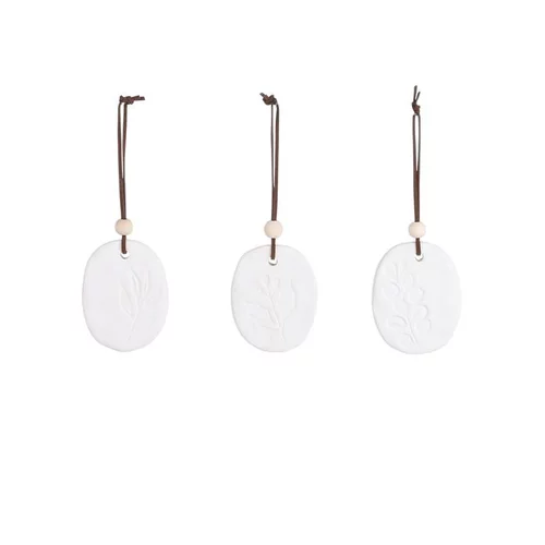 Ornement ovale blanc - 7 x 5,5 cm