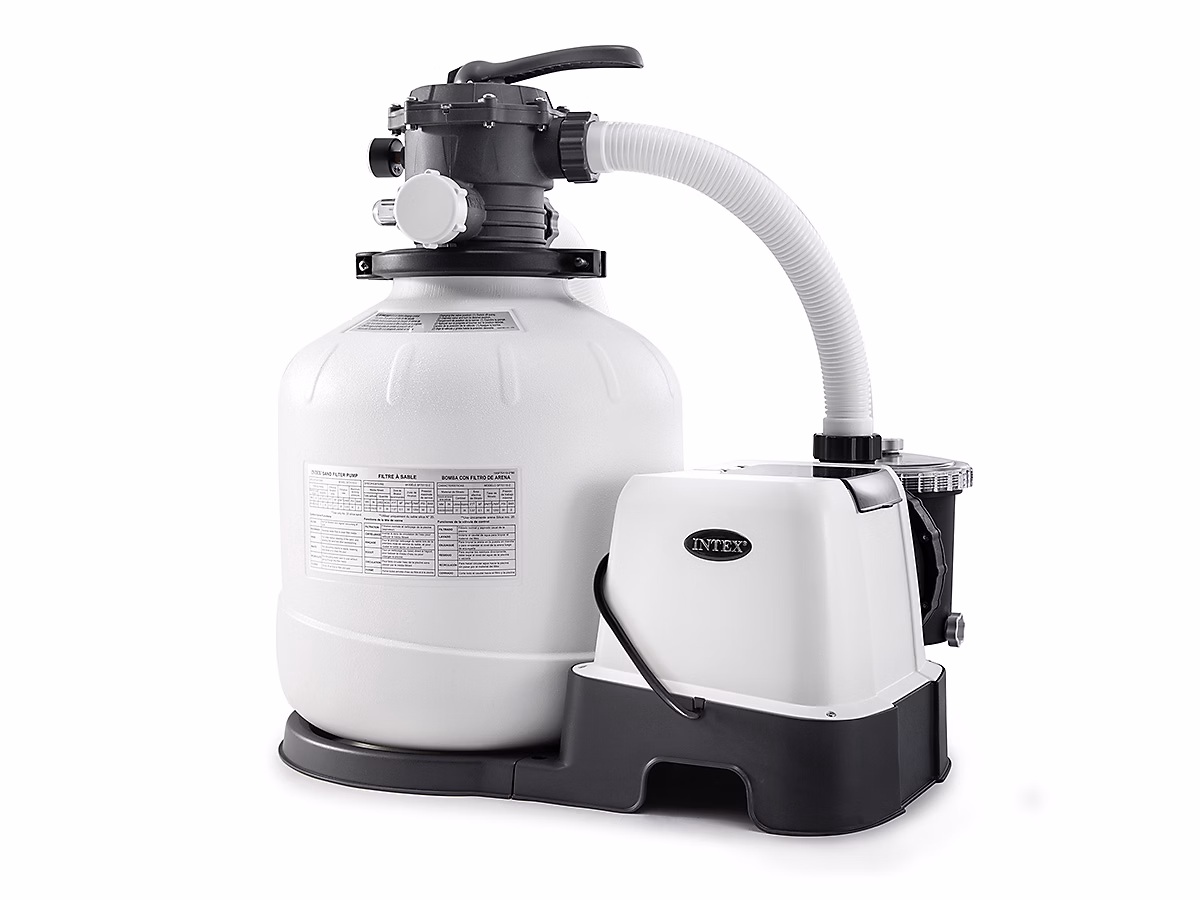 Combiné groupe de filtration à sable 8 m3/h + stérilisateur au sel QX2600 – Intex