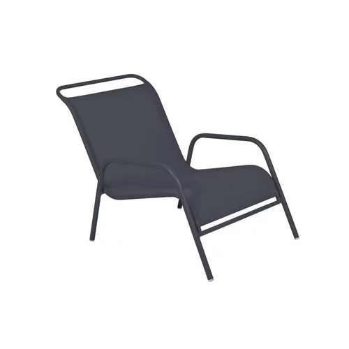 Fauteuil bas coloris gris en acier Coolside - 103 x 71 x 64 cm