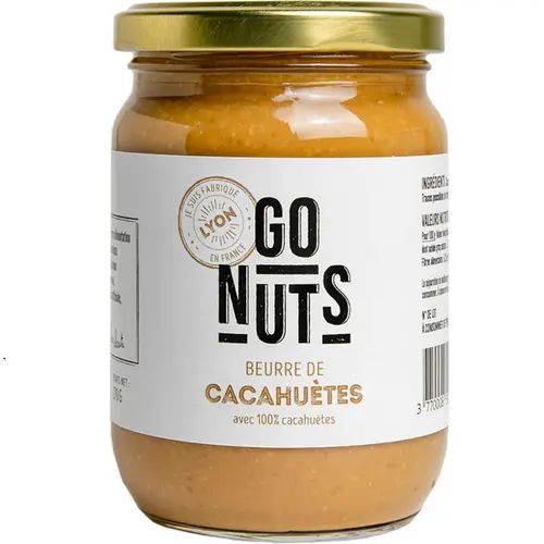 Beurre de cacahuètes bio Go nuts - 270 g