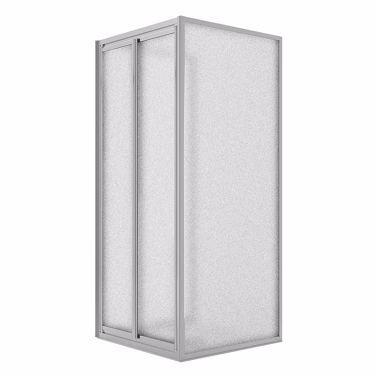 Cabine de douche 3 côtés 90 × 70 × 90CM H198 Verre Opaque 2 Fixes+Saloon 2 Pivotantes 70 mod West