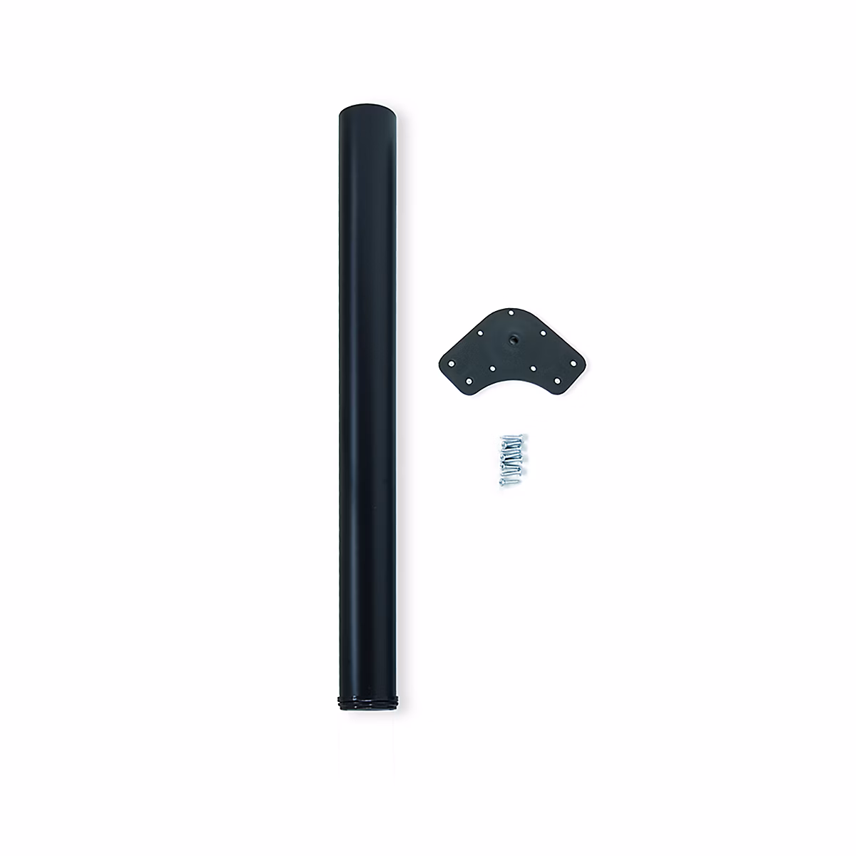 Emuca Pied de table | diamètre 60mm – H 870mm – Acier – Peint en noir