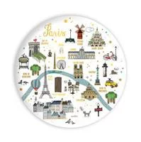 Magnet Plan de Paris Cartes d'Art - Ø 5,6 cm