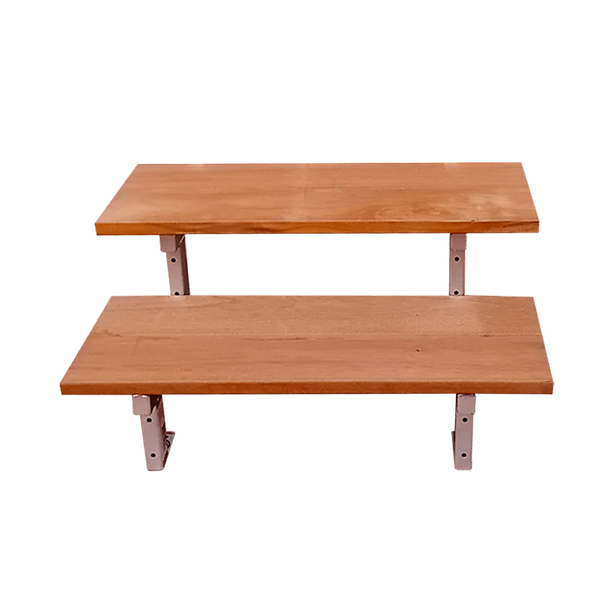Escalier en acier BALI | 2 marches en bois exotique Bangkirai – Hauteur 37 cm – L 60 cm