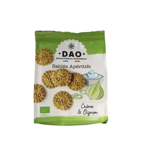 Sablés bio à la crème et à l’oignon Dao - 100 g