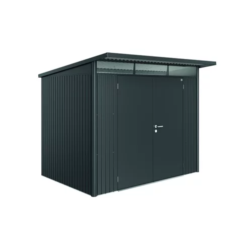 Abri de jardin AvantGarde double porte acier taille A5 gris foncé 260x220x218 cm