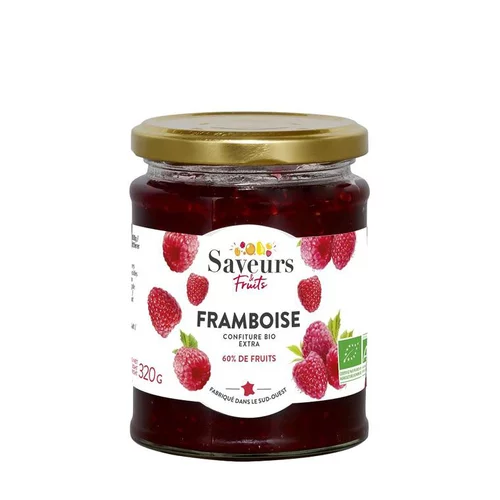 Confiture Extra de framboise bio - 320 g