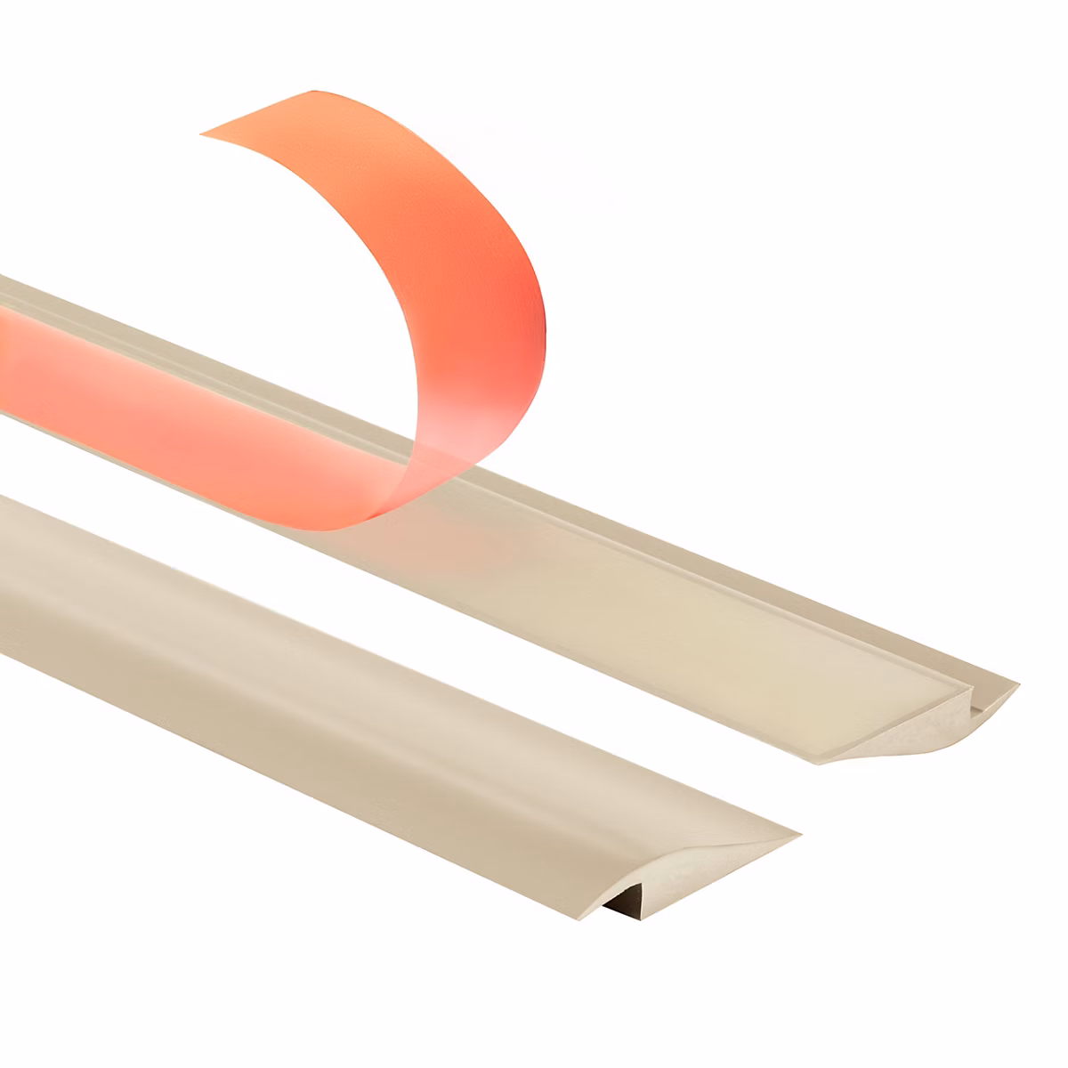Barre de seuil auto – adhesive PVC 50 × 7 mm, QUEST profil de transition pour difference de niveau, 1 m, beige