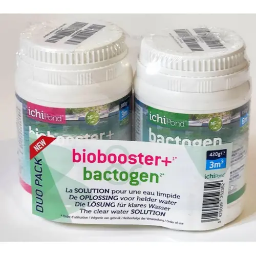 Duo pack bactéries pour bassin traitement de l'eau Aquatic Science Biobooster + et Bactogen - 3000 litres