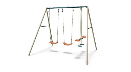 Portique en métal Aléo by Trigano Ava 3 agrès - H 2,20 m