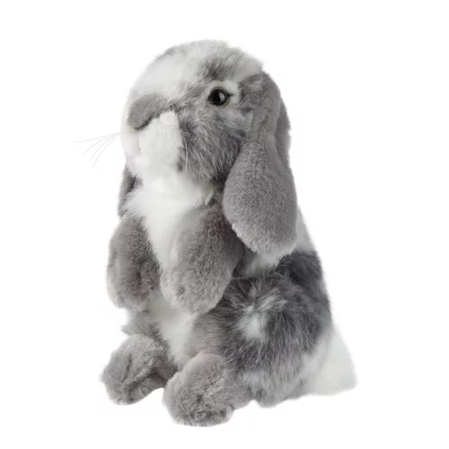 Lapin gris assis Living Nature - 18 cm