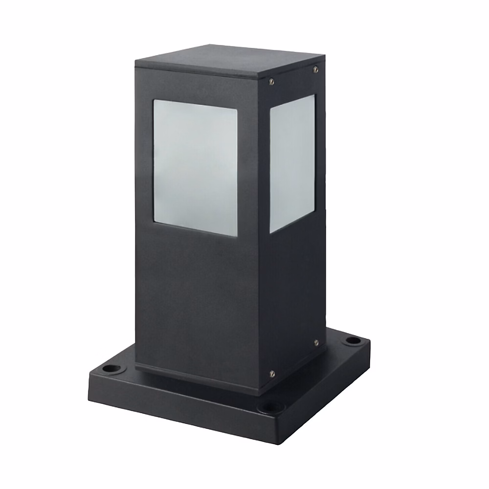 Borne Kavak SQ – 3 noire E27 60W, Éclairage extérieur moderne et durable