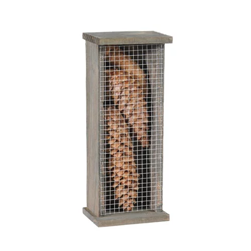 Abri pour chrysopes en bois coloris gris
