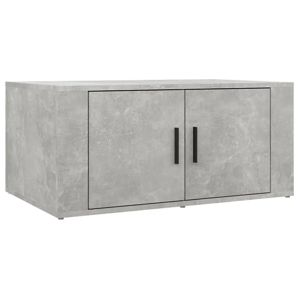 816516 vidaXL Table basse Gris béton 80 × 50 × 36 cm Bois d'ingénierie