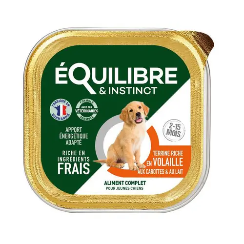 Aliment humide pour chiot en barquette de 150 g