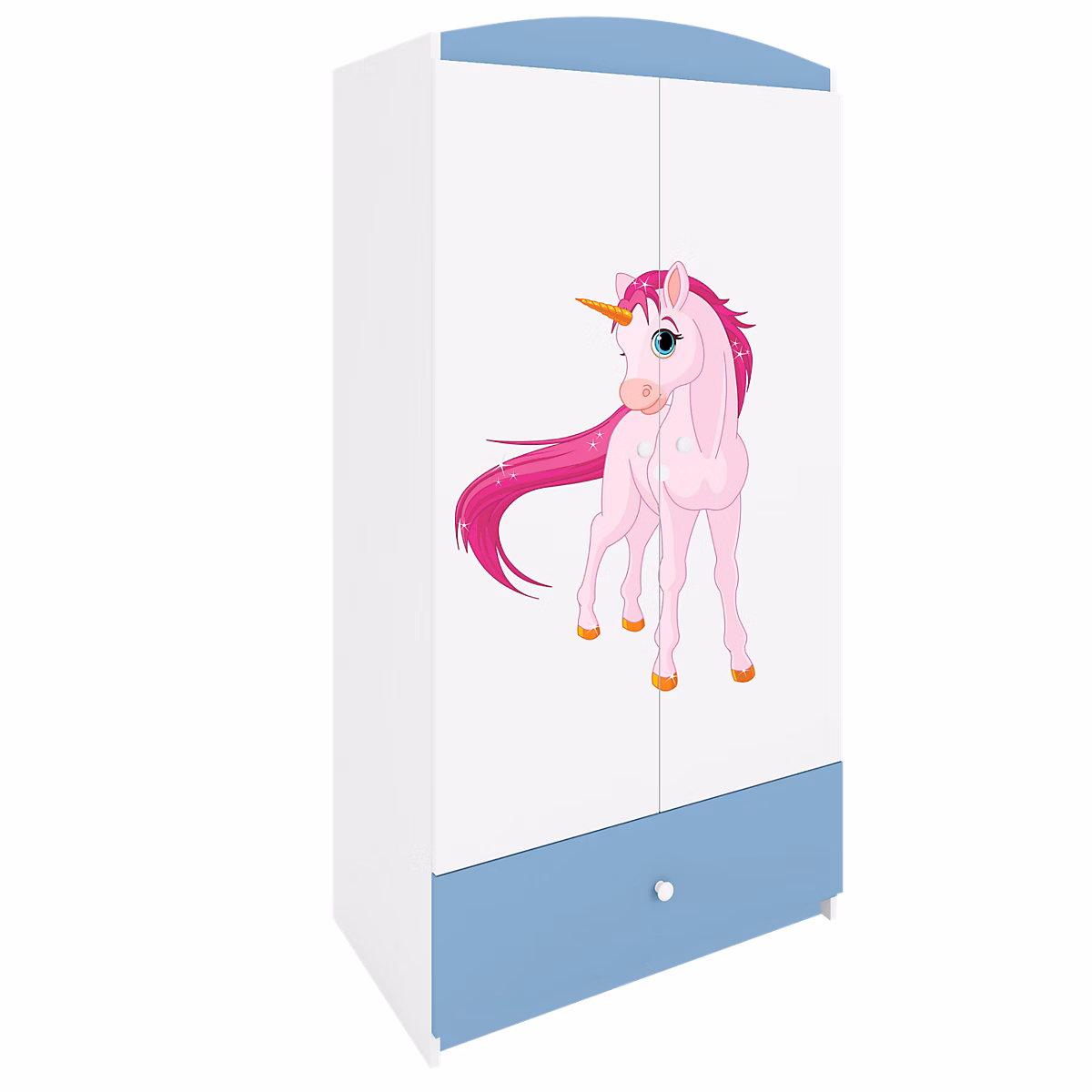 Armoire penderie – Armoire pour enfants Babydreams Armoire à portes coulissantes Armoire Licorne Bleue