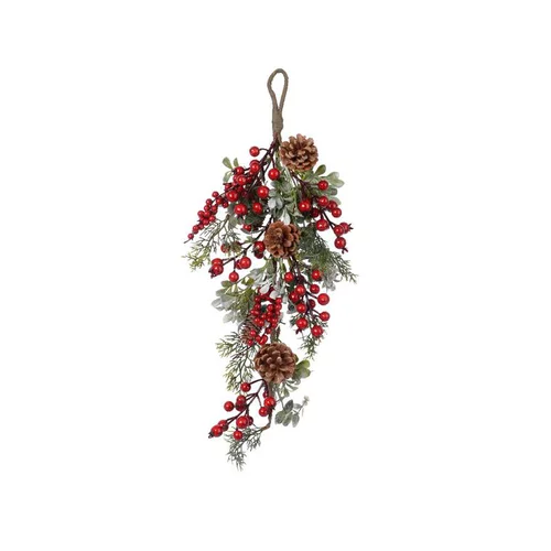 Grappe avec baies et feuilles - 10x25x45 cm